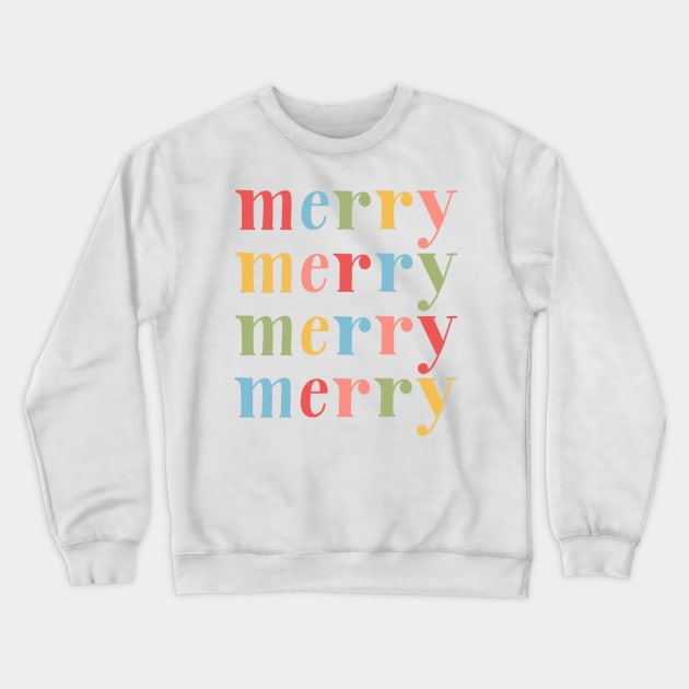 merry christmas Crewneck Sweatshirt by nicolecella98